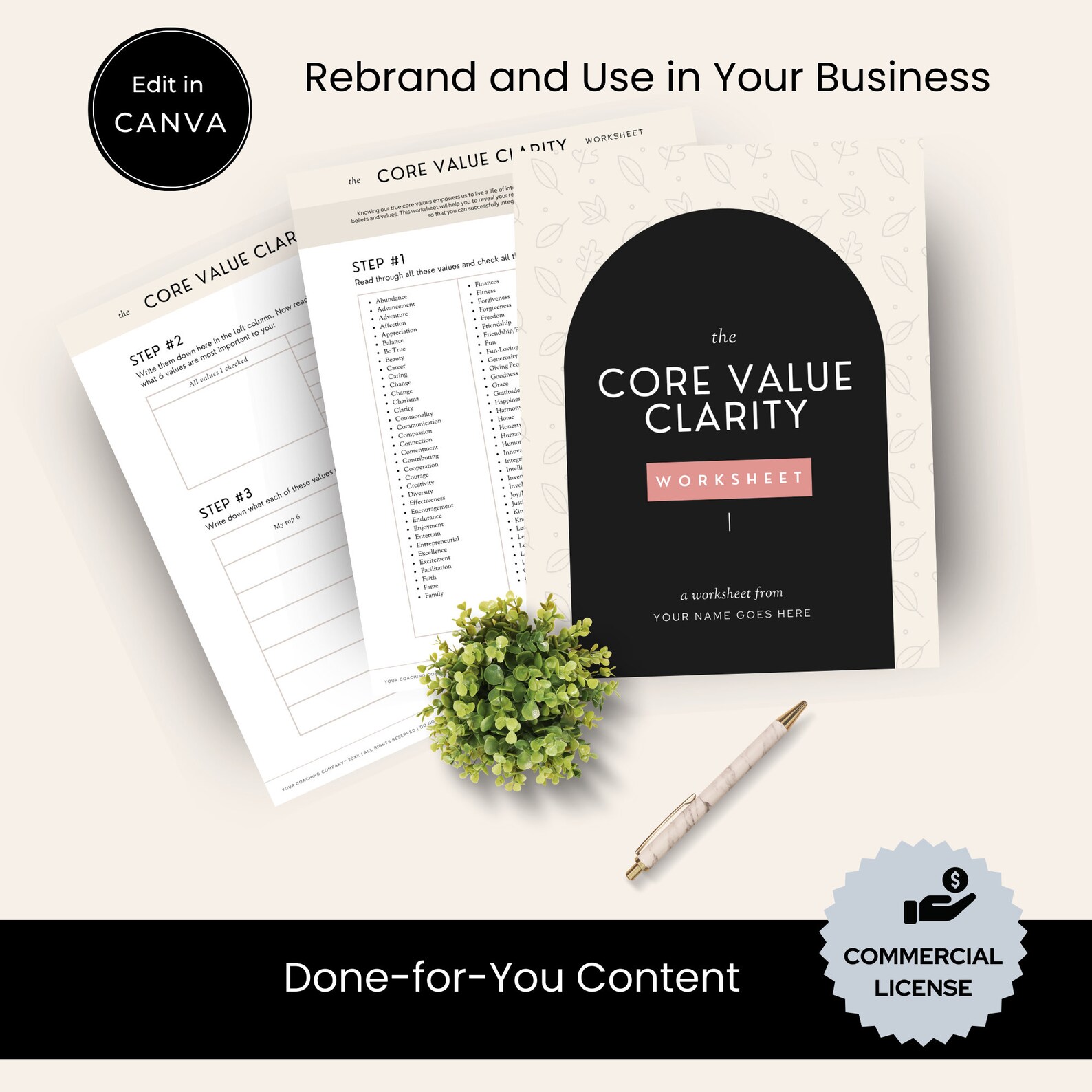 Life Coaching Worksheets |canva Template Life Coach | Coach Lead Magnet ...