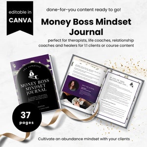 Money Journal | Done For You Freebie | Financial Wellbeing Journal | Financial Abundance | Money Mindset | Lead Magnet | Purple | VP0017