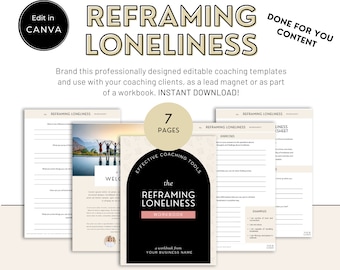 Life Coaching Worksheets |Canva Template Life Coach | Coach Lead Magnet  | Coaching Tools | Editable Workbook | Life Coach Templates | NE008