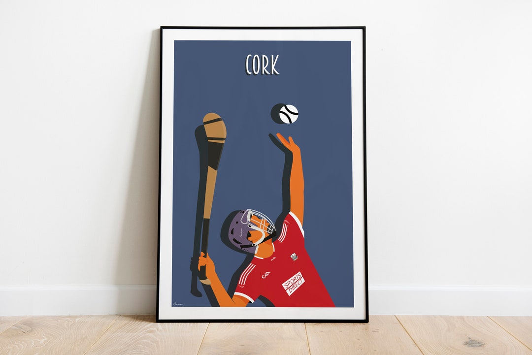 Cork Hurler Hurling Poster Etsy