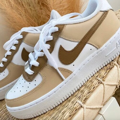 customized air force 1 brown