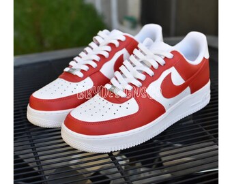 Custom Nike Air Force 1 Red Design