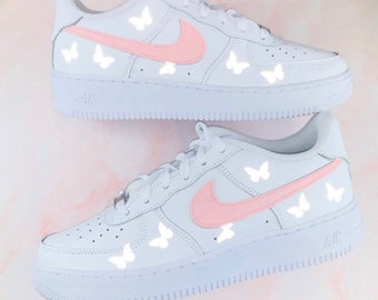 air force ones with butterflies on them