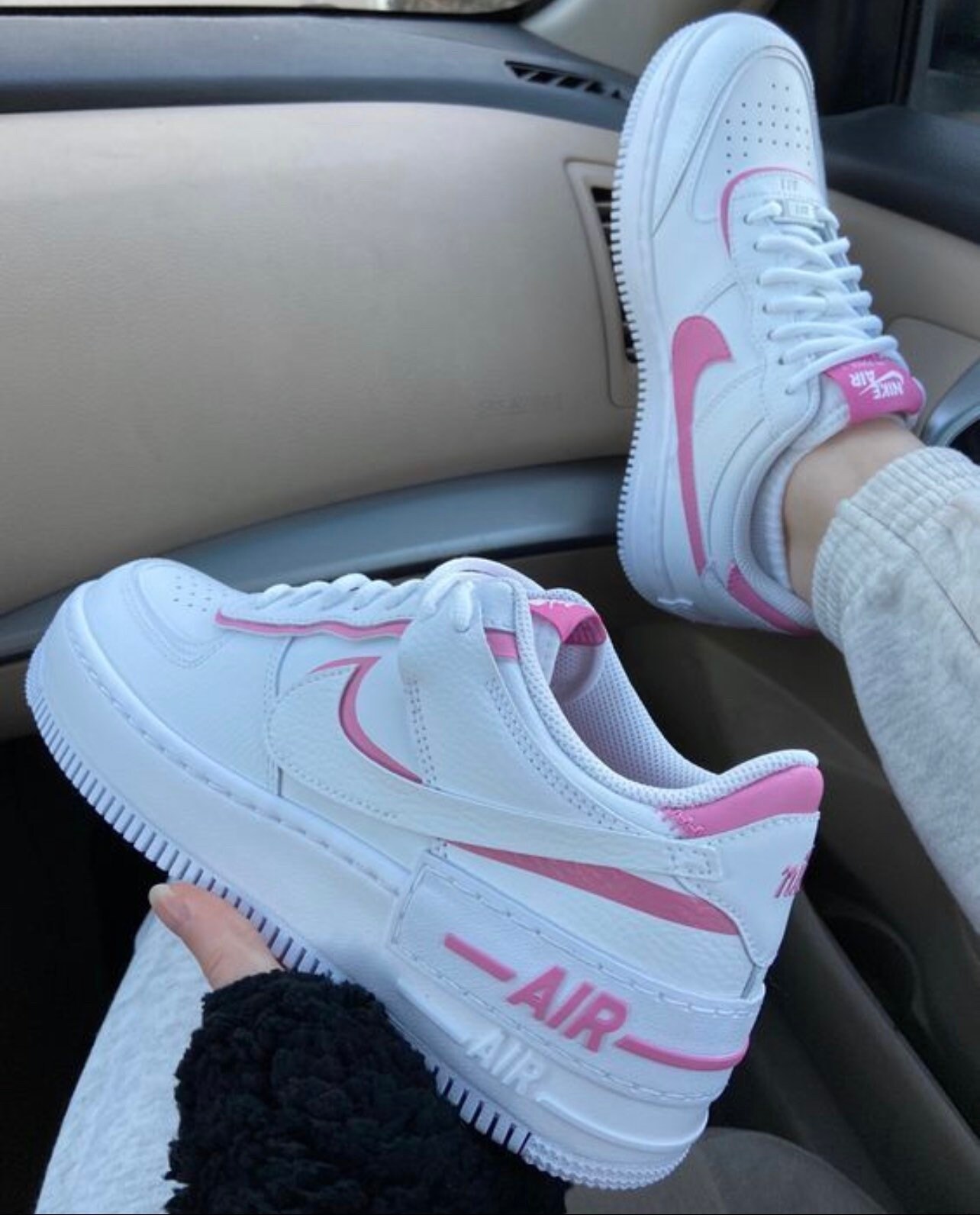 Womens Custom Nike AF1 Shadow Pink 