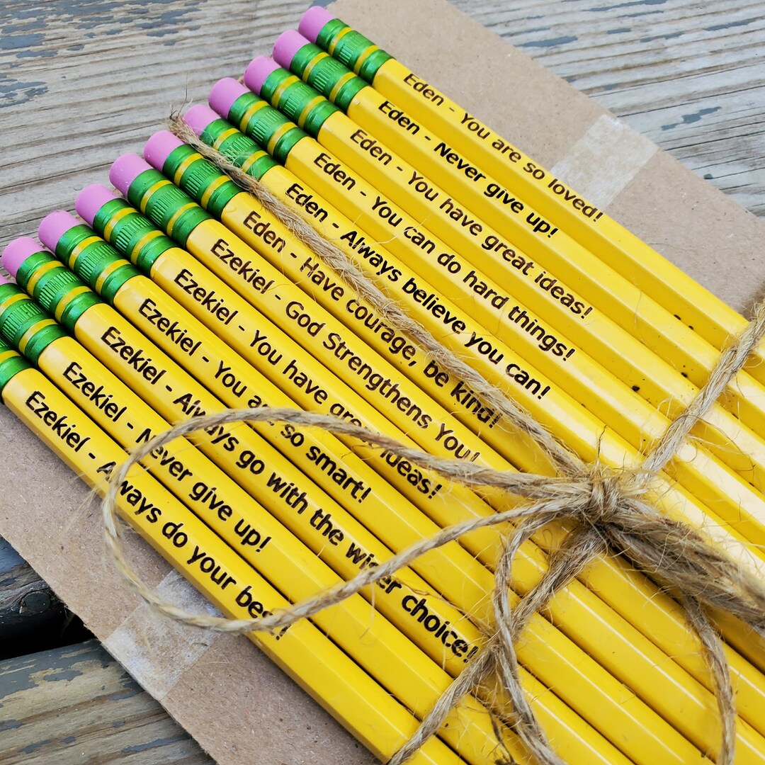 Personalized Pencils Engraved Pencils Custom Name Engraved Pencil ...