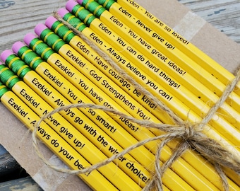 Personalized Pencils | Engraved pencils| Custom name engraved Pencil | Ticonderoga #2 pencil | Back to school supply | 12 pack Pencil |
