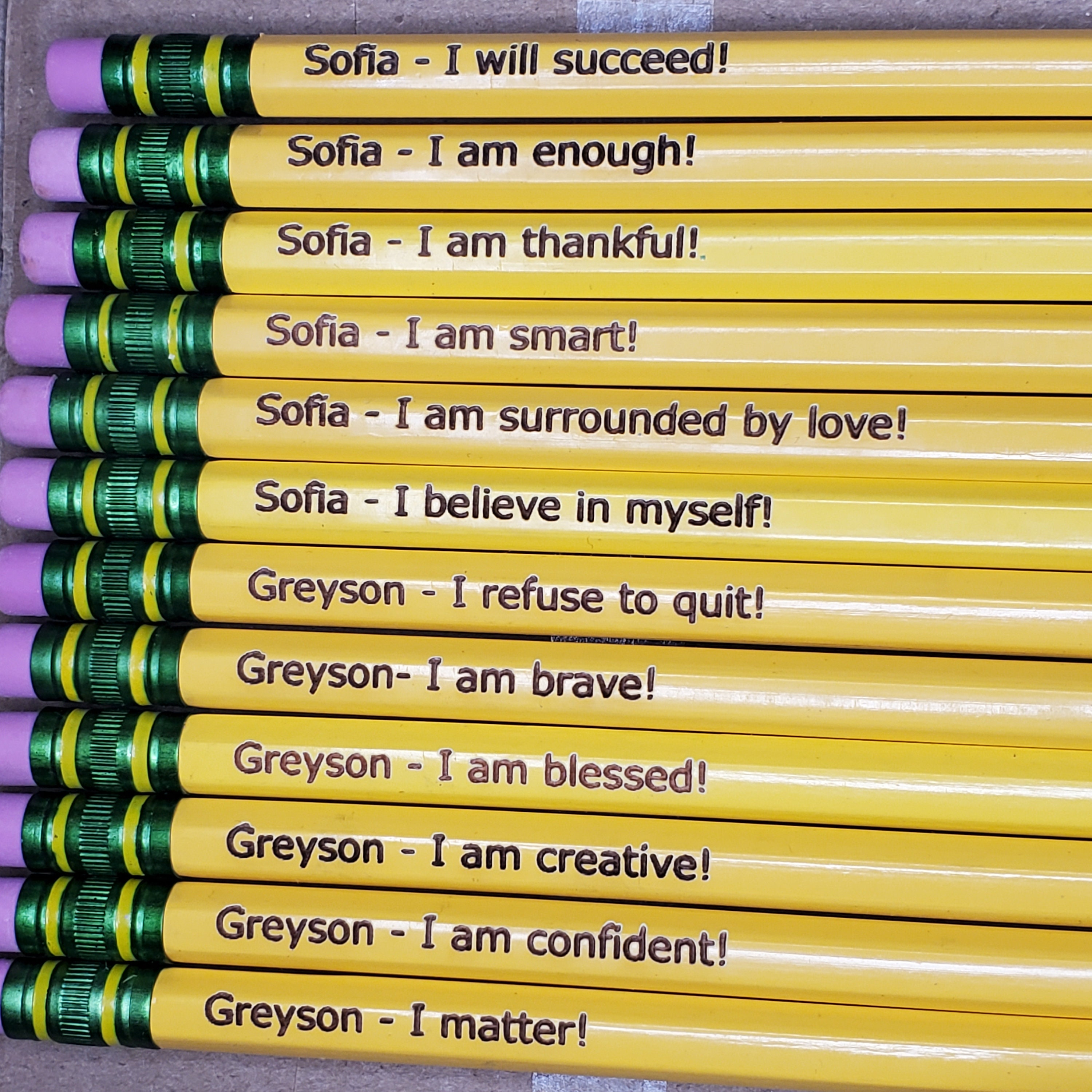 Personalized Pencils Engraved Pencils Custom Name Engraved Etsy