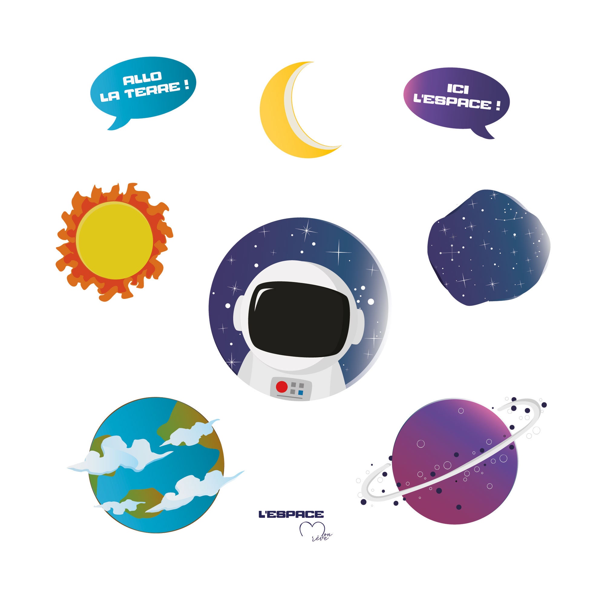 Autocollant - Espace