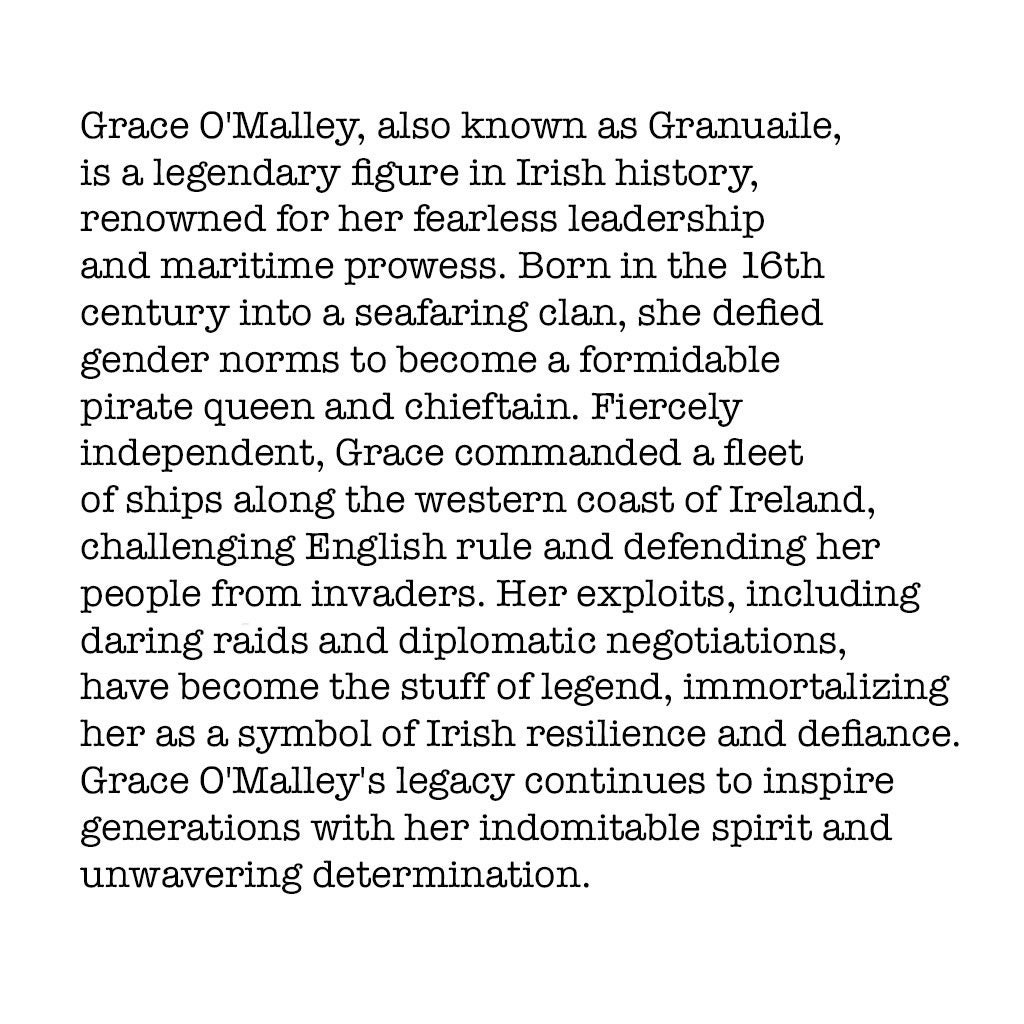 Grace Omalley Irish Pirate Queen Pop Art Print/canvas/digital Download ...