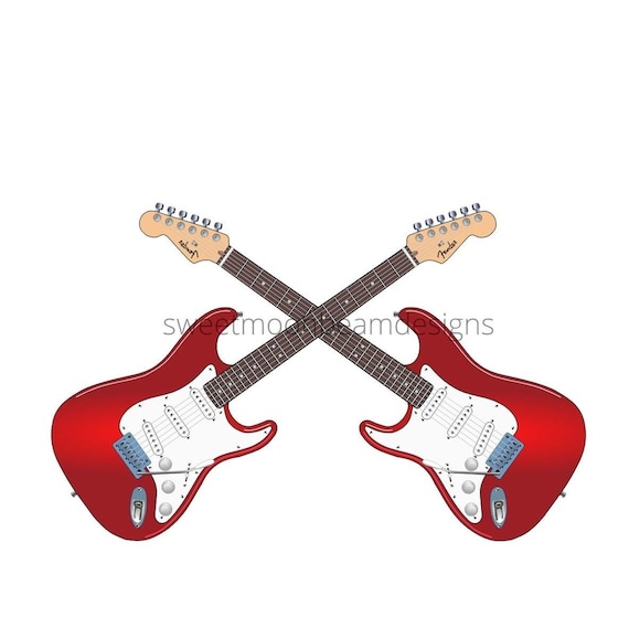 Fender Electric Guitar Clipart Cricut SVG PNG JPG Silhouette Etsy