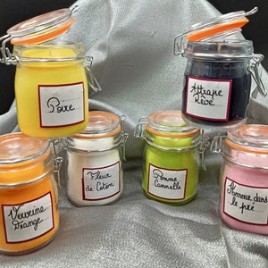 Rapeseed wax candle scented with grassy scents, handmade in France
