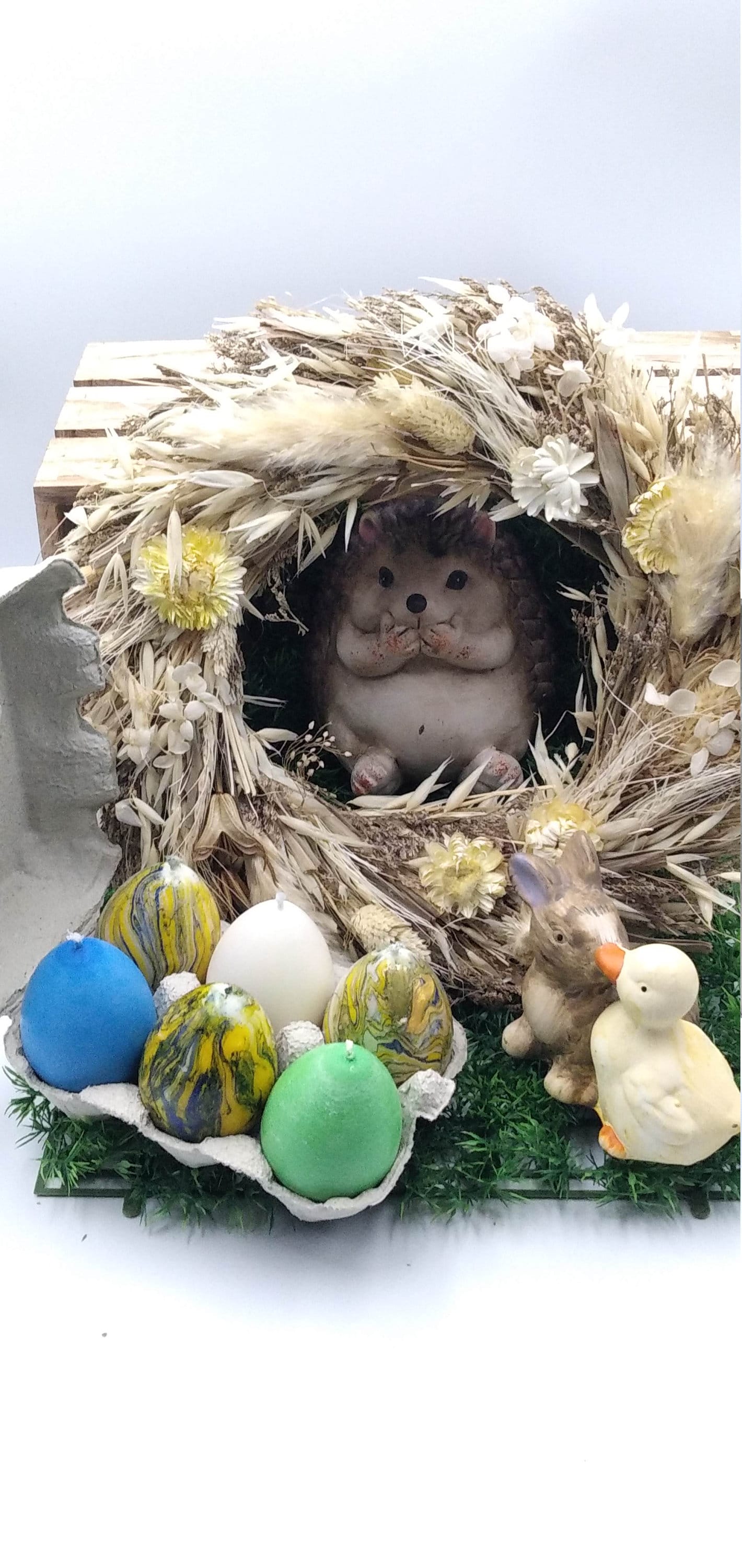 Bougies Décoratives Végan Oeufs de Pâques à La Cire Colza Artisanales 100% Fait Main en France. Vend