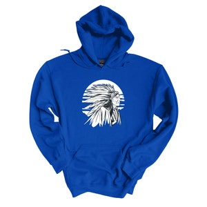 First Nations American Indian Chief Hoodie | Indigenous Sweater | Aboriginal Sweatshirt Unisex