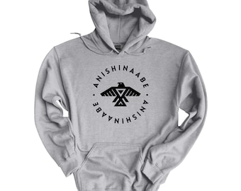 Sudadera con capucha Anishinaabe / Tienda de propiedad indígena en Canadá / Sudadera con capucha unisex Anishinaabe Thunderbird