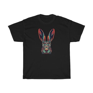 Rabbit Shirt | Bunny Art | Gifts For Rabbit Lovers | Animal Graphic T Shirt | Indigenous Tshirt | Indigenous Owned | Unisex Tshirt