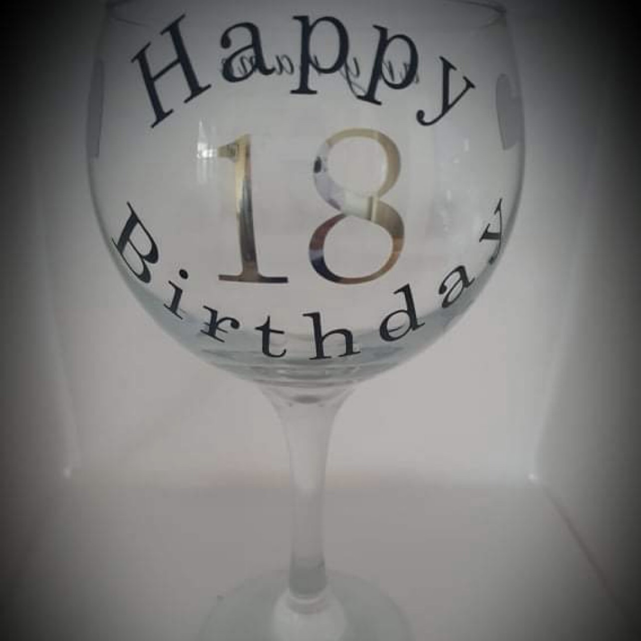 Happy 18th Birthday Novelty Gin Glass Personalised Gin Etsy