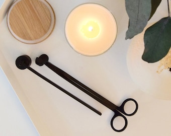 Juego de recortador y apagavelas negro mate