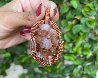 Aragonite Crystal Necklace Pendant