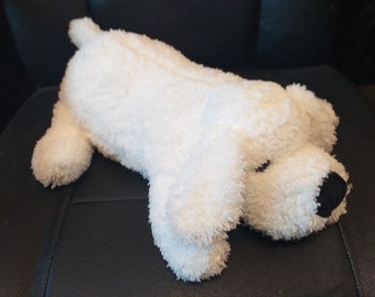 white dog plush