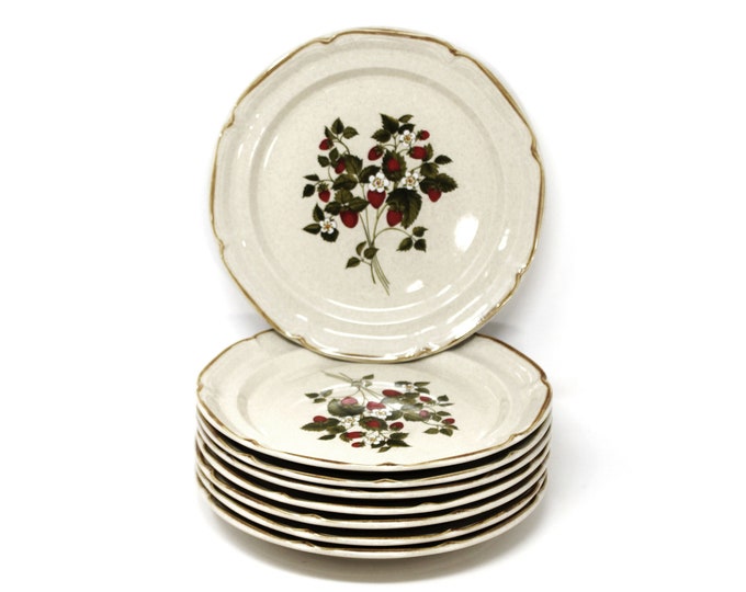 Indure Collection 8 Vintage La Fraise Strawberry Dinner Plates, Endure Collection ...