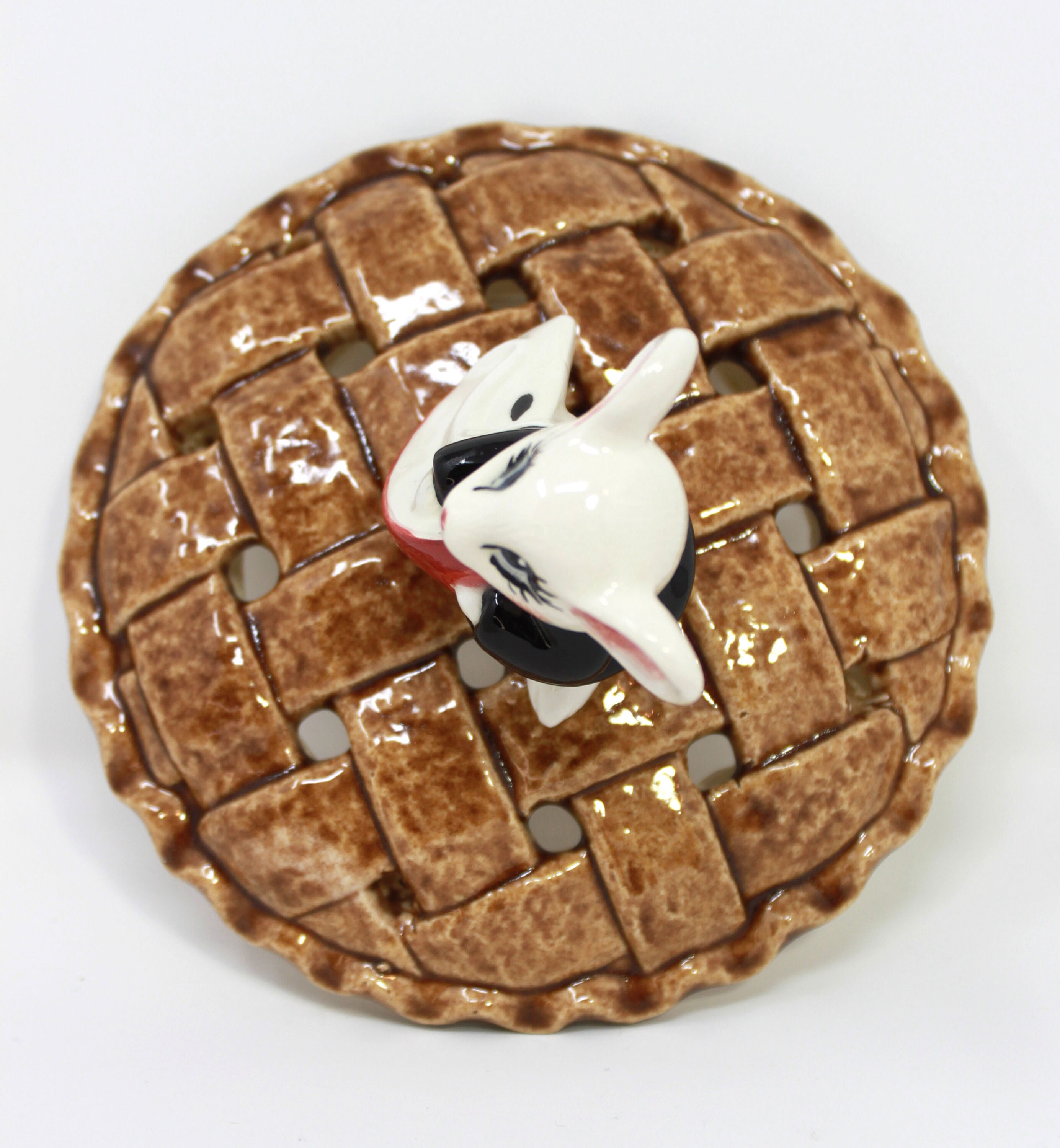 Vintage Ceramic Mouse Pie Trinket Box Potpourri Holder Etsy