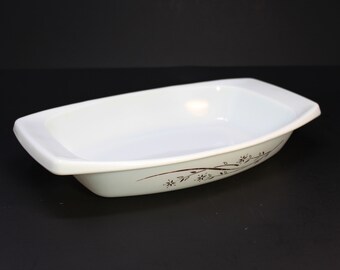 Vintage Pyrex Golden Honeysuckle 1 1/2 qt plato de cazuela, sin tapa