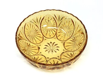 Medallón de vidrio ámbar Anchor Hocking para servir/postre/frutero, 8" x 2.75"