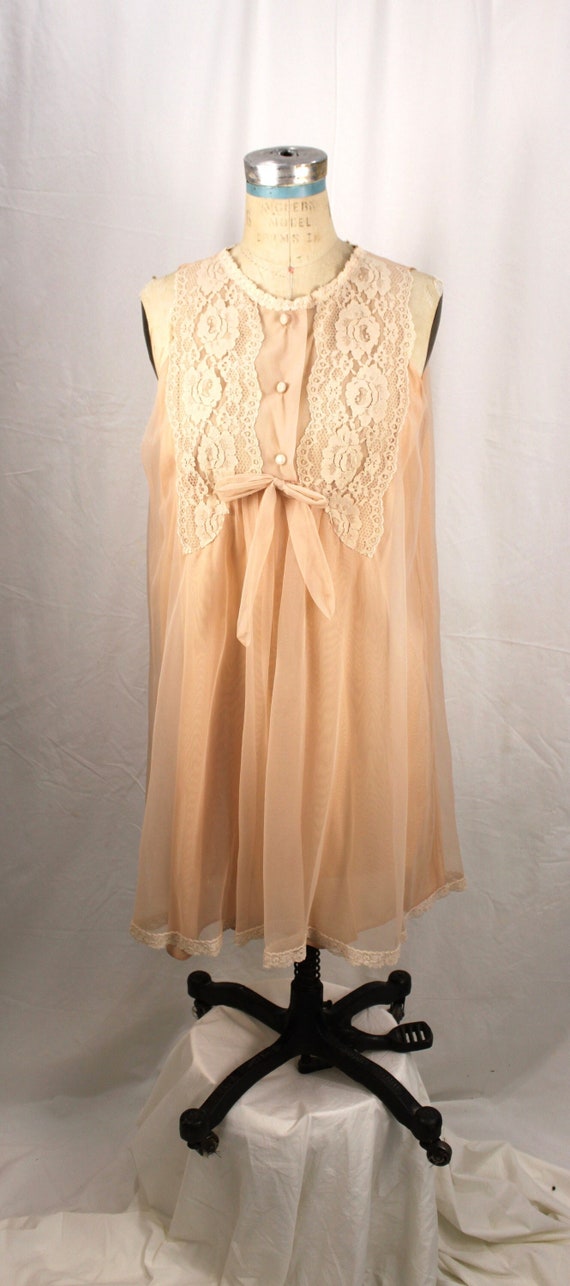 Vintage Aristocraft tan babydoll lined sleeveless 