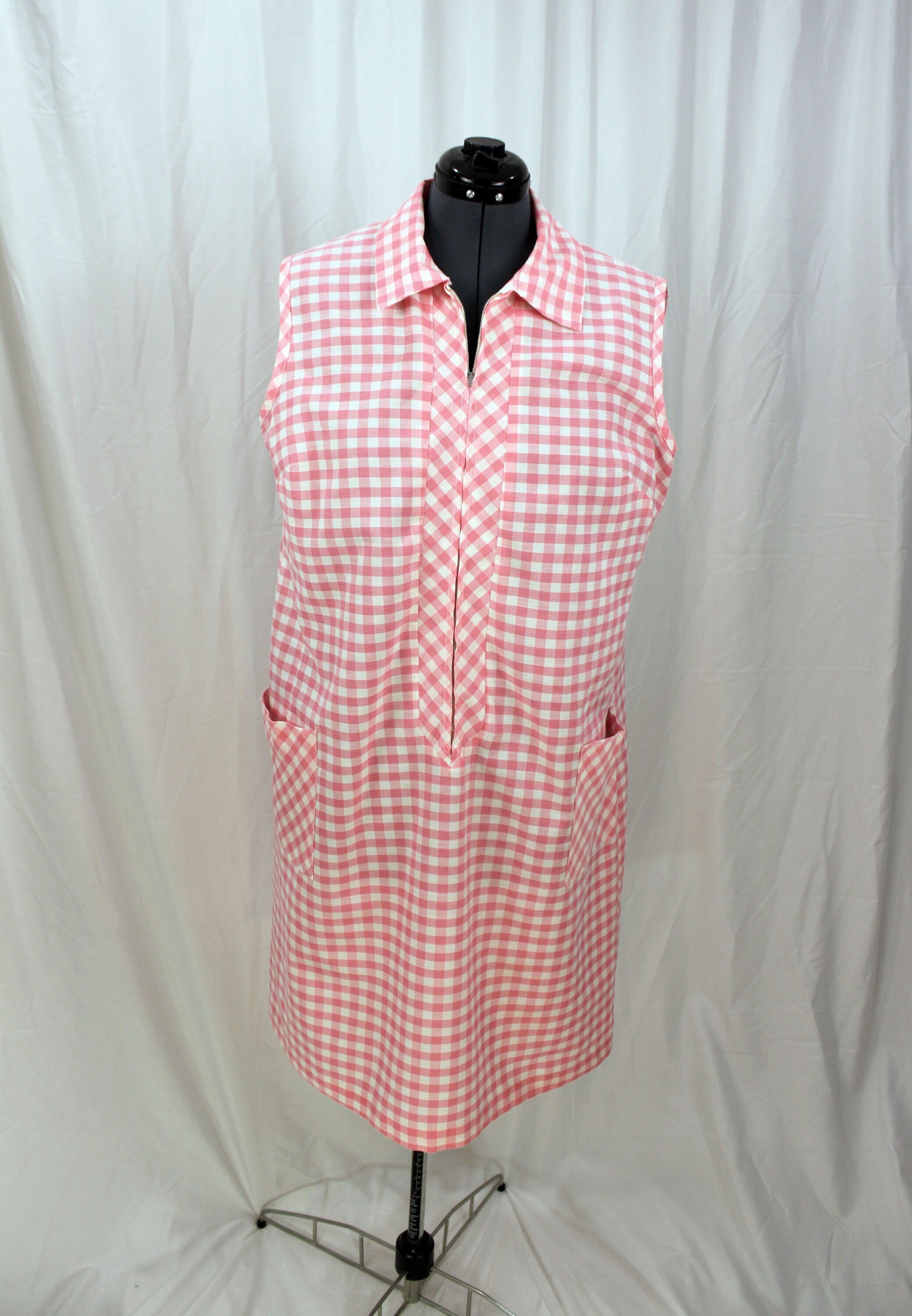 Gingham Housecoat - Etsy UK