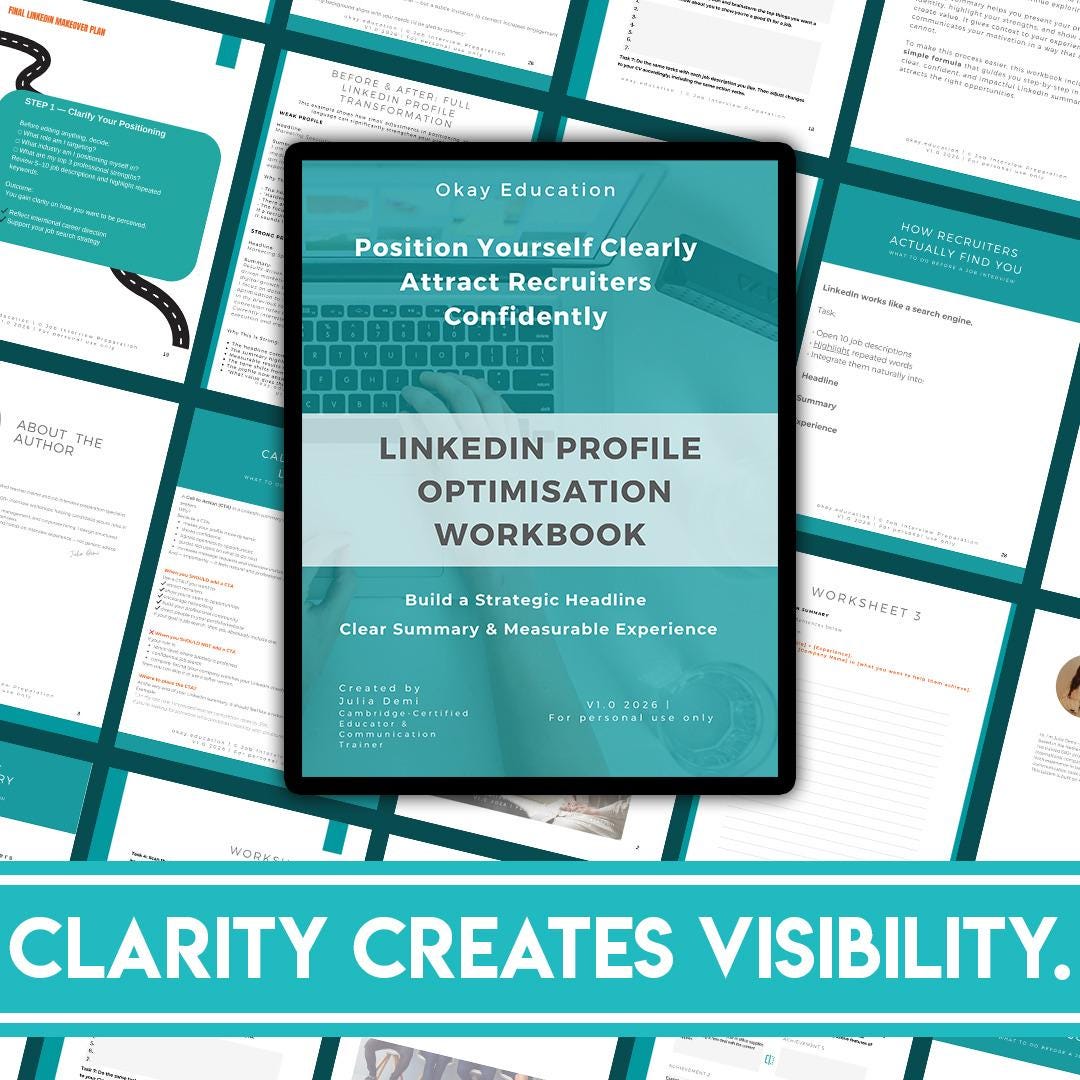 Linkedin Profile Optimization Workbook for International Job Seekers ...