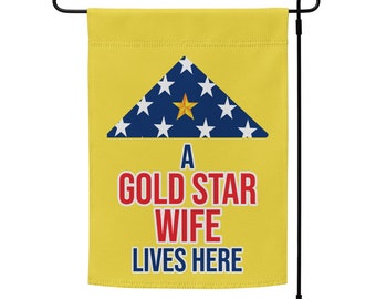 Bandera de jardín de la esposa de la estrella dorada