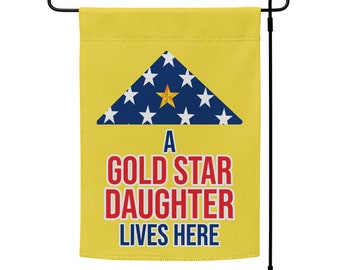 Bandera de jardín de la hija de la estrella dorada