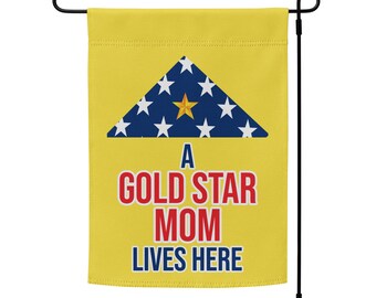 Bandera de jardín de mamá estrella dorada