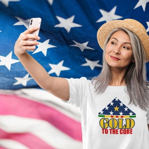 Commemorative Vietnam Gold Star Family &quot;Gold to the Core&quot; Short-sleeve Unisex T-shirt