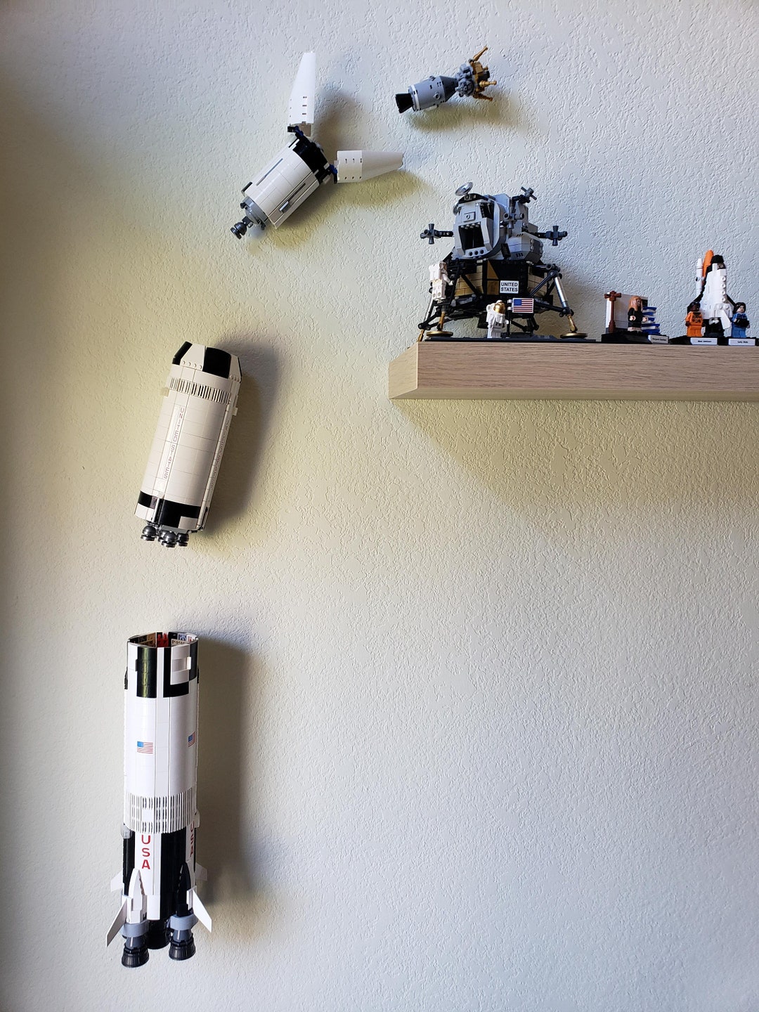 Lego Saturn V Wall Mount Etsy