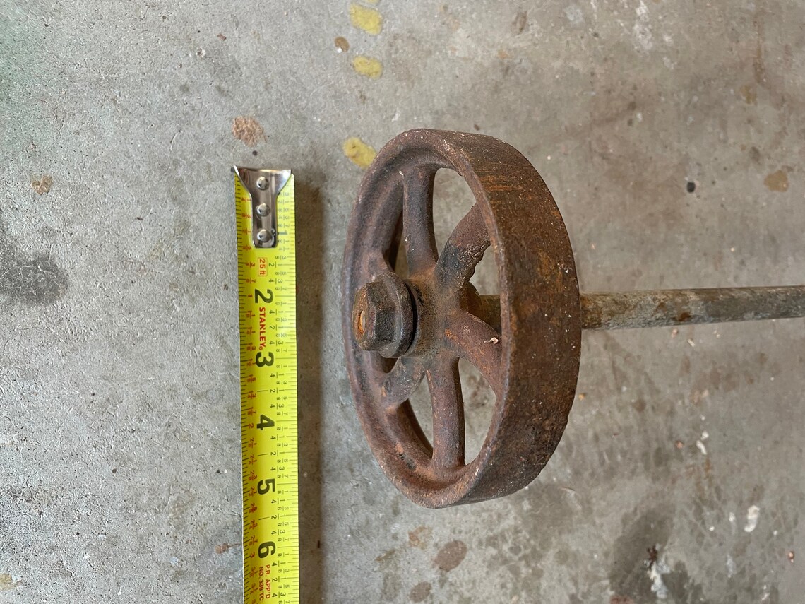 Vintage Factory Cart Wheels Etsy