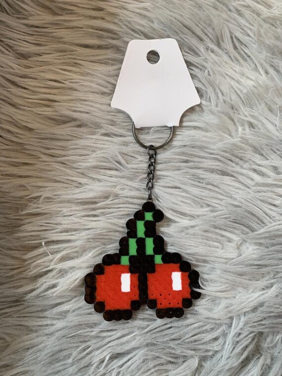 Cherry Pearler/fuse Bead Keychain