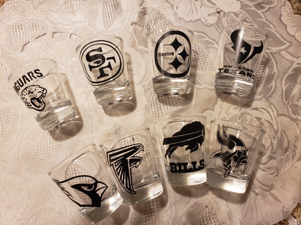 1.5 oz NFL Shot Glasses Etsy