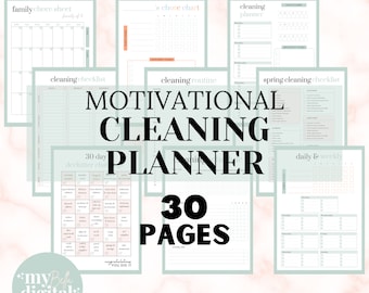 Cleaning Schedule, Cleaning Checklist, Cleaning Planner, Cleaning Schedule Printable, Weekly Cleaning Schedule, Zone Cleaning, Printable PDF