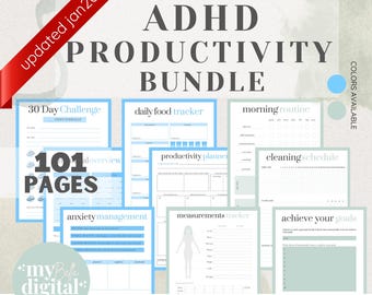ADHD Planer, Adhd Planer Printable, Adhd Tagesplaner, Adhd Planer Erwachsene, Adhd Digitaler Planer, Adhd To Do Liste, habit tracker, PDF