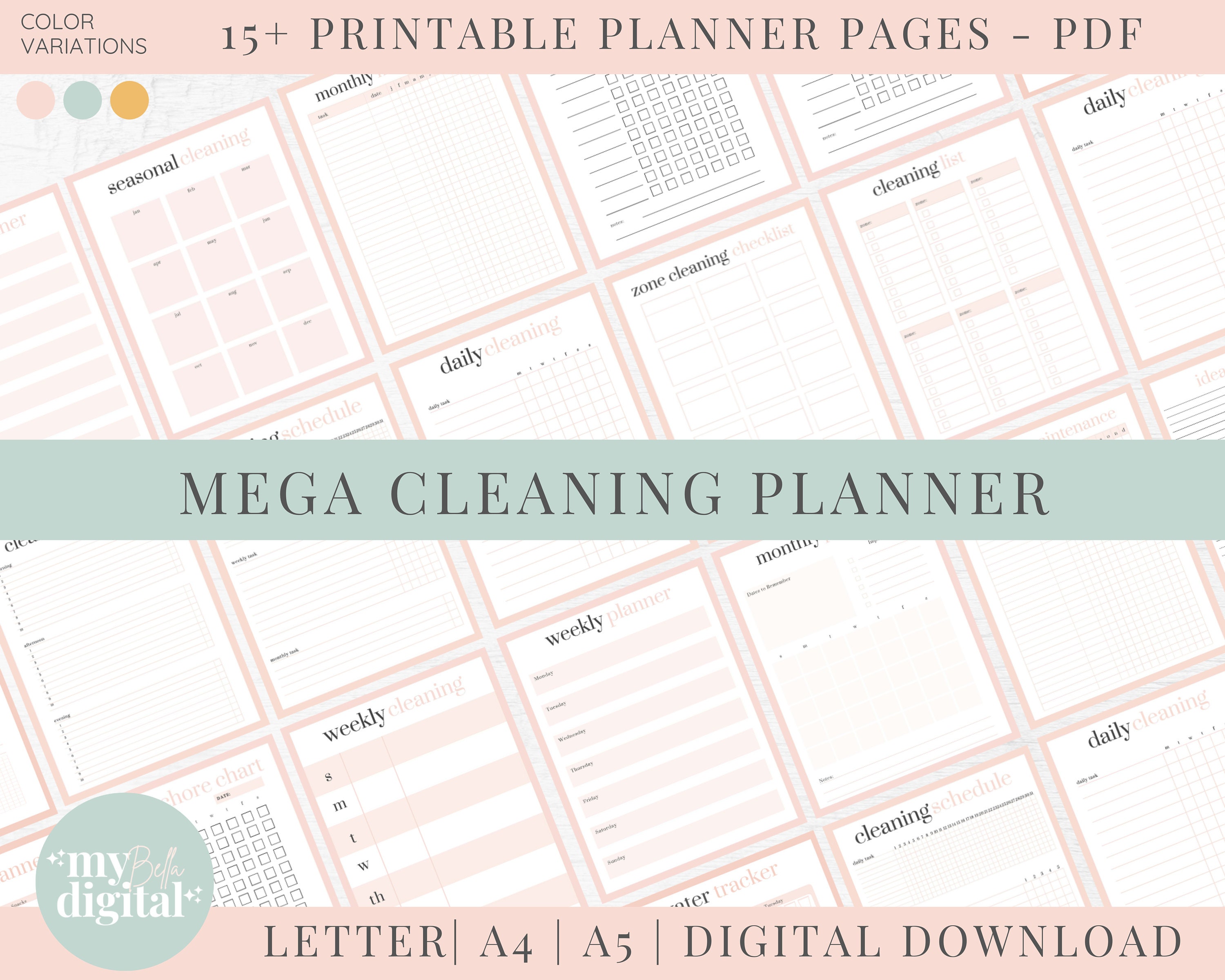 Cleaning Printable Planner, Cleaning Schedule Digital Planner, Instant ...