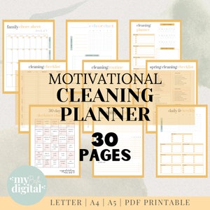 Cleaning Schedule, Cleaning Checklist, Cleaning Planner, Cleaning Schedule Printable, Weekly Cleaning Schedule, Zone Cleaning, Printable PDF