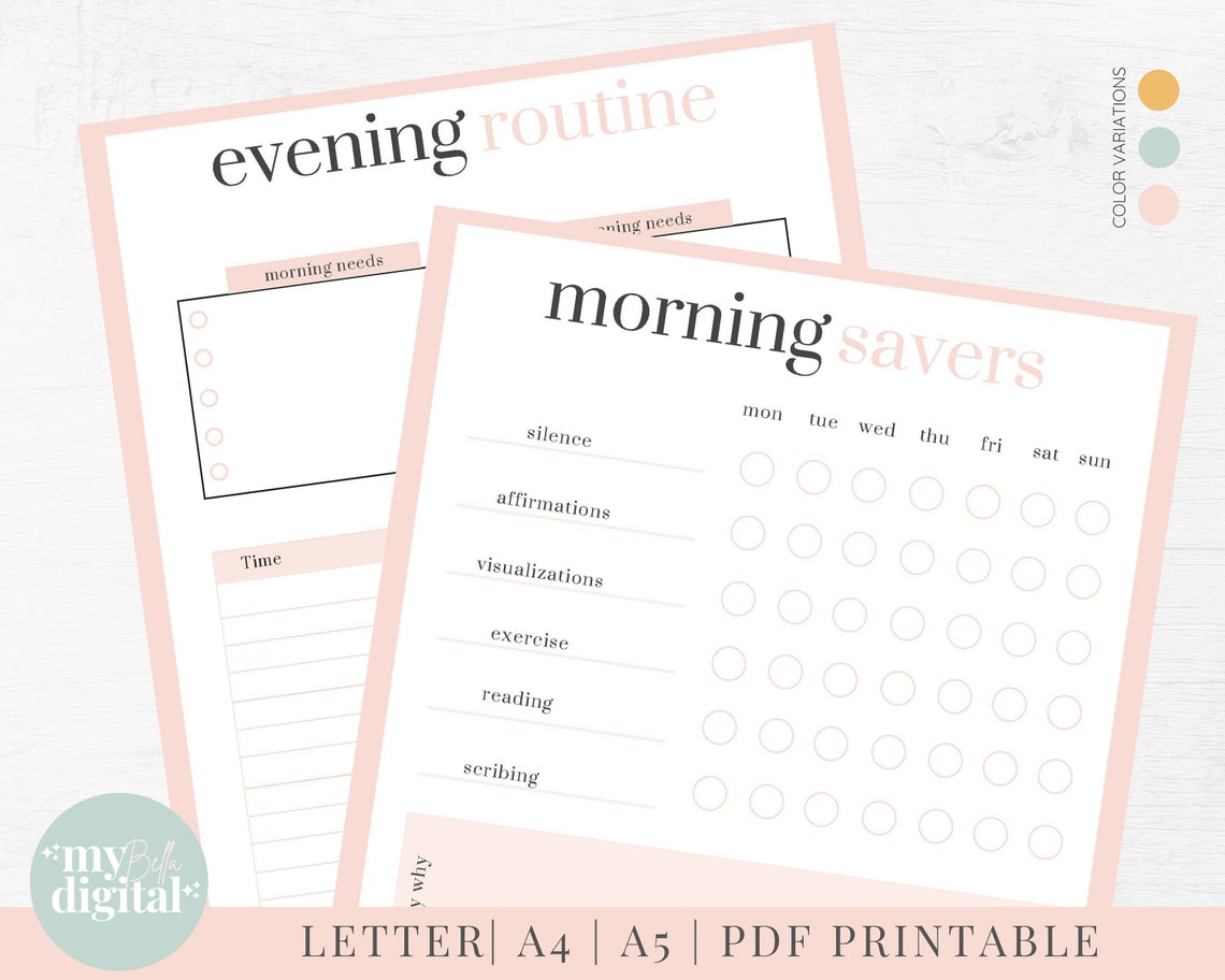 Productivity Planner Printable Daily Productive Daily Tasks - Etsy