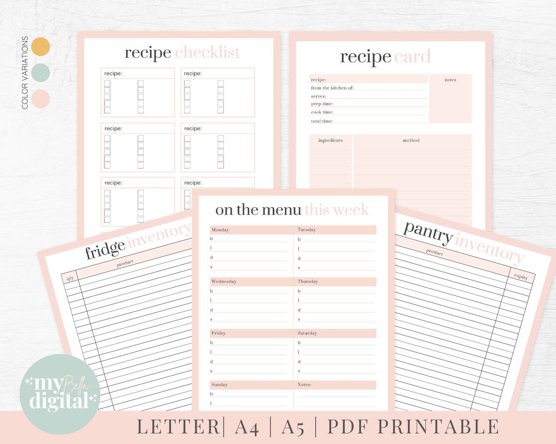 25 Household Printable Planner Instant Download Household | Etsy