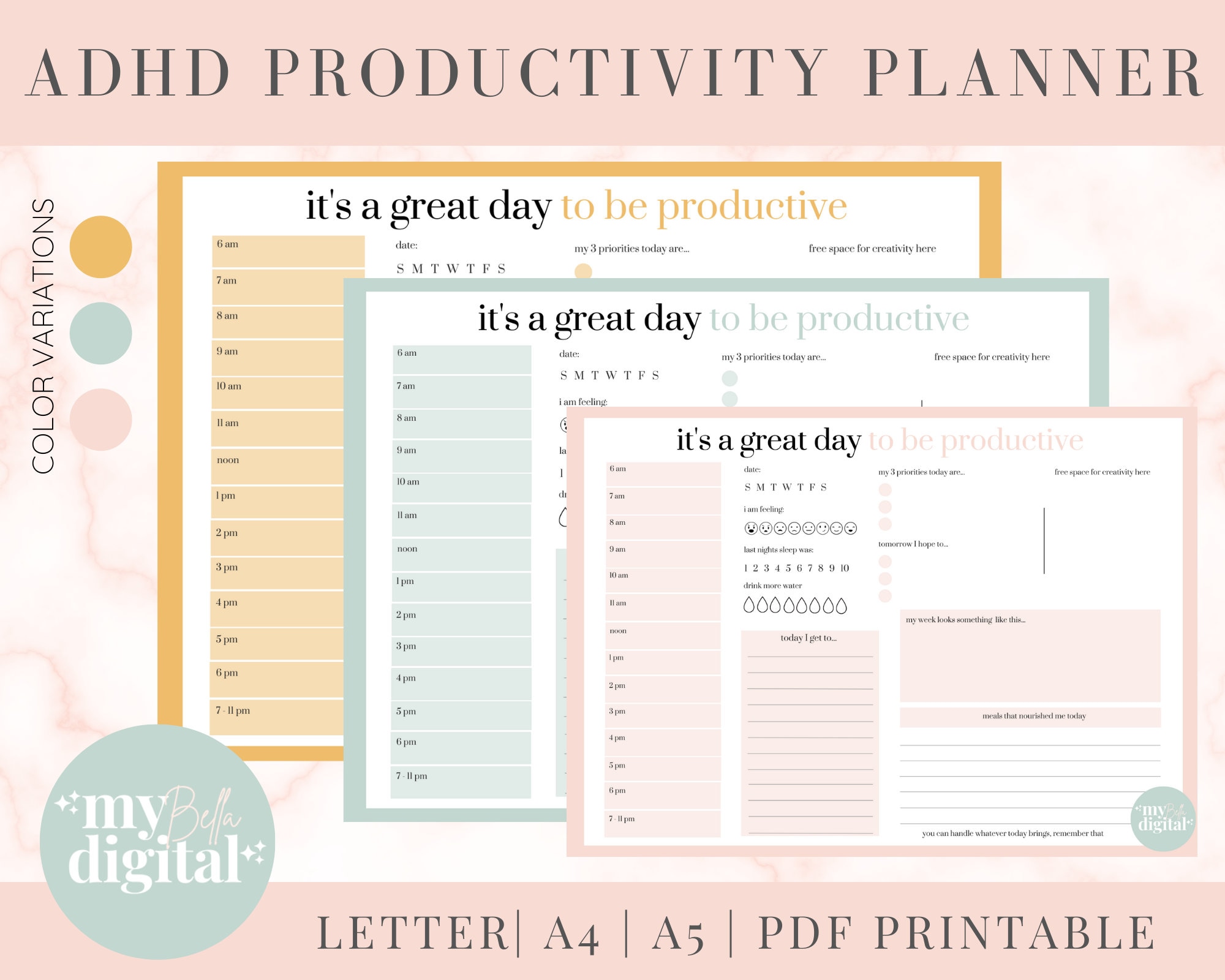 ADHD Planner Adhd Planner Printable Adhd Planner Adult Adhd - Etsy
