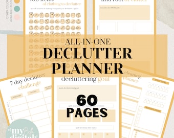 Declutter Planner, declutter checklist, cleaning schedule, cleaning checklist, declutter challenge, cleaning planner, adhd cleaning, PDF