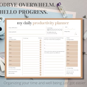 ADHD Planner, adhd planner printable, adhd daily planner, adhd planner adult, adhd digital planner, adhd to do list, habit tracker, PDF image 4