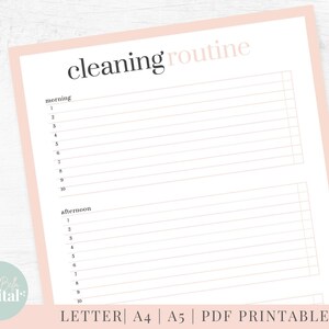 Cleaning Printable Planner, Cleaning Schedule Digital Planner, Instant ...