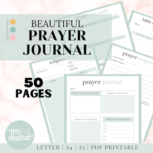 Prayer Journal Printable Etsy