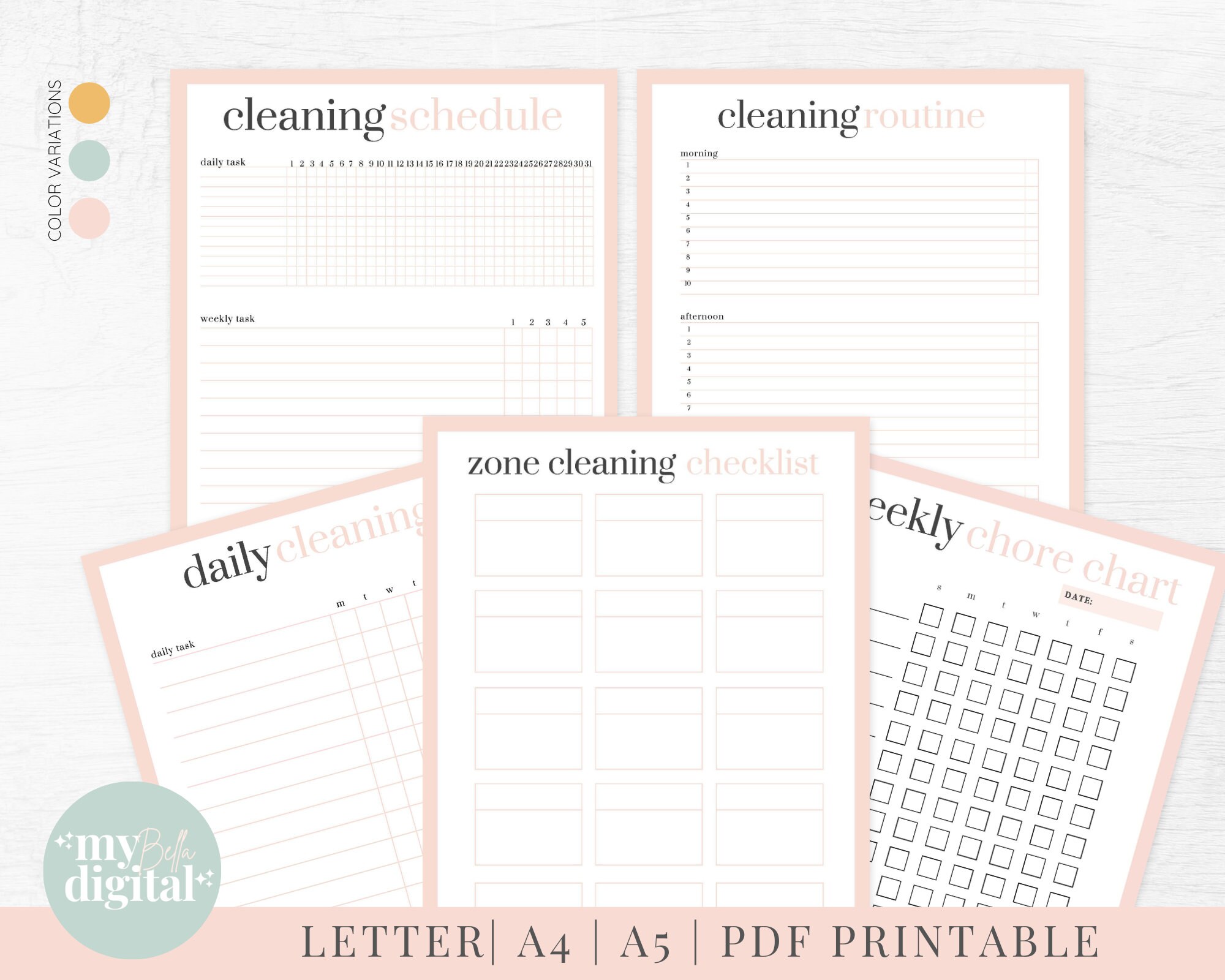 Cleaning Printable Planner, Cleaning Schedule Digital Planner, Instant ...
